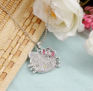Sparkling Hello Kitty Pendant Necklace