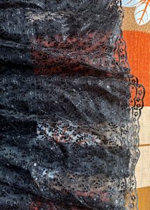 Sequinned Black Lace Dress