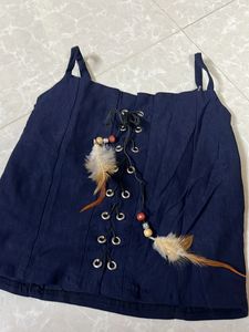 Blue Corset Top