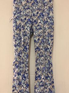 Floral Print Flared Pants