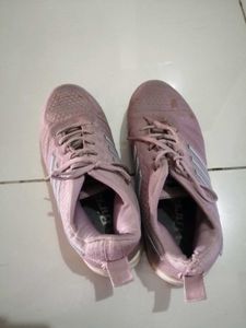 Adidas Pink Lace-Up Sneakers