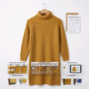 Cozy Mustard Yellow Turtleneck Sweater Dress