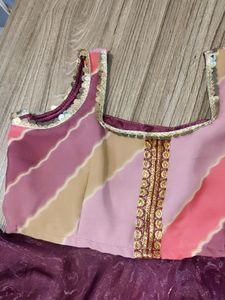 Girls Lehanga Choli Set With Friled Duptta