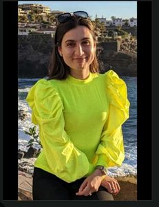 Neon Green Puff Sleeve Top