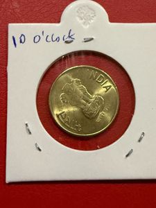5 rs brass 2017 die rotated error 10 o clock