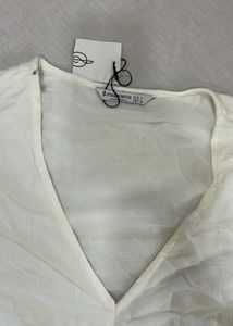 White textured tunic Dress/Top