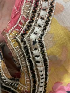 Vibrant Floral stone work  Embroidered Kurta