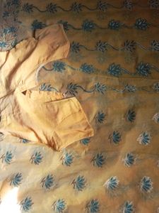 Yellow Embroidered Saree