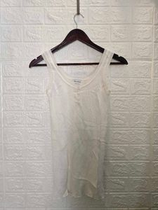 Ribbed Button-Up Tank Top