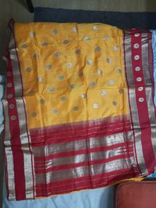Beautiful Yellow & Red Saree