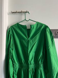 Vibrant Green Tiered Mini Dress