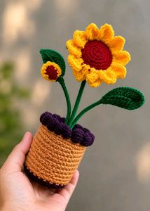 Daisy Flower Artificial Plant with pot