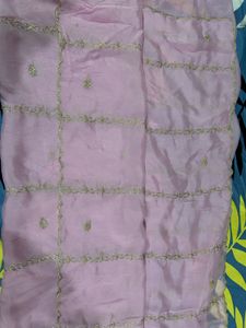 baby pink organza suit new