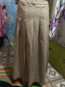 Stylish Beige Wide-skirt