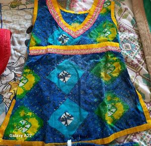 Colorful Ethnic Girl Dress Set For Age 2-4 Yrs