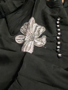 unused Elegant Black Kurta with Embellishments