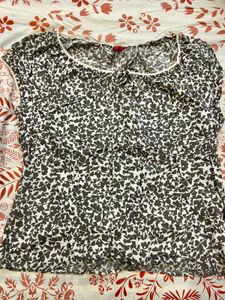 Floral Print Short Sleeve Top