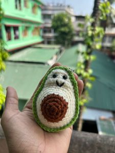 Cute Crochet Avocado Keychain