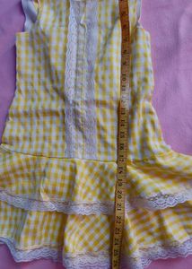 Yellow Stylish Frock- 5 To 7 Years