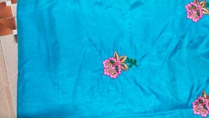 Embroidered Turquoise Fabric