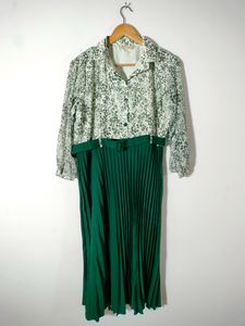 Green Printed Dresses (Women's)