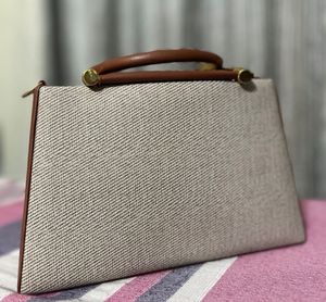 Chic Canvas &amp; Leather Handbag with Sling