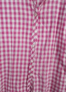Pink Gingham Button-Up Shirt