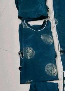 Teal Blue Salwar Kameez Set