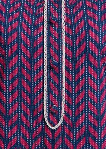 Stylish Printed Kurta with White Neckline