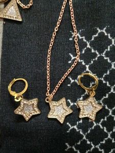 Sparkling Rose Gold Jewelry Set of 5