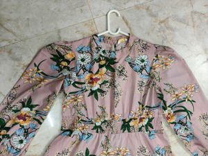 Pink Floral Maxi Dress
