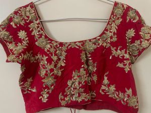 Red Embroidered Skirt