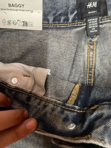 H&amp;M NEW Baggy Wash Denim Jeans