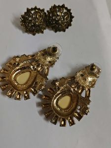 Sparkling Gemstone Dangle Earrings Set