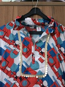 Vibrant Geometric Print Kurta