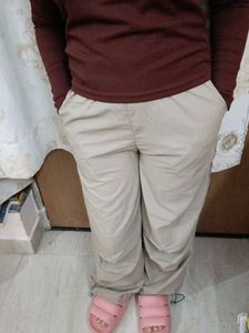 New Beige Casual Pants