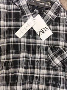 Zara Plaid Women Button-Up Shirt - XXL