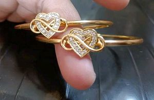 Pack Of 3 Gold Plated Partywear Women Bangles
