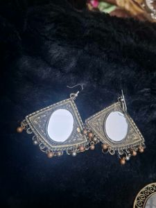 Statement Mirror Earrings - Bohemian Style
