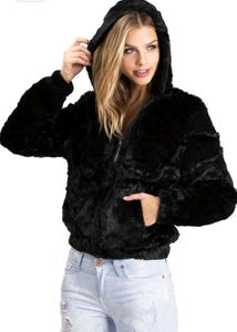 Black Faux Fur Cropped Jacket