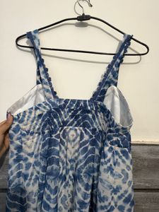 Blue Tie-Dye Wide Leg Jumpsuit