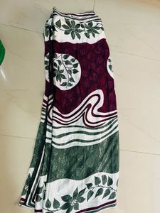 New saree with unstitched blouse piece