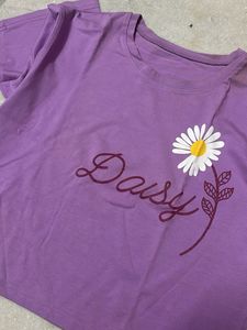 Cute Purple "Daisy" Graphic Tee