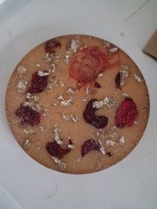 Rose Petal &amp; Gold Leaf coaster