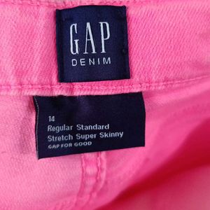 Bright Pink Skinny Jeans from GAP