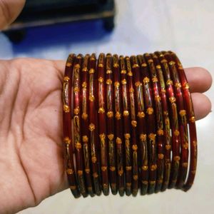 Designer Red Glass Bangles