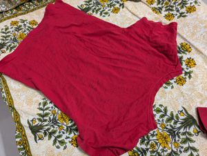 Vibrant Red T-Shirt And Shorts