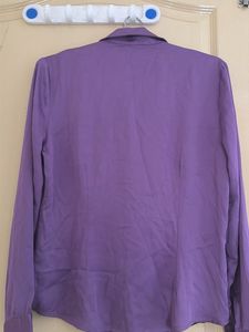 Purple Collared Button-Up Shirt