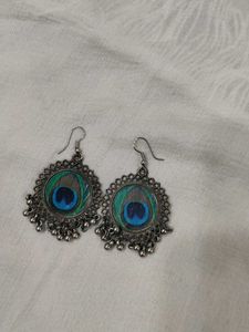Peacock Feather Earrings