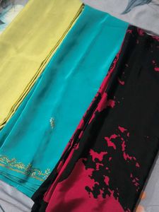 Vibrant Silk Sarees - Set of 3